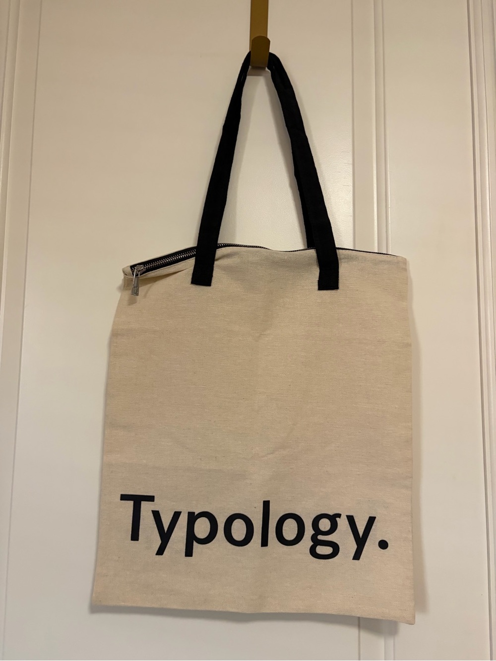 🇫🇷💋💄Purchased Paris Typology HQ French Cosmetics Canvas Tote Bag Zipper💋💄🇫🇷